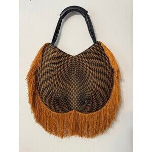 LARGE WOVEN BAG with fringe new